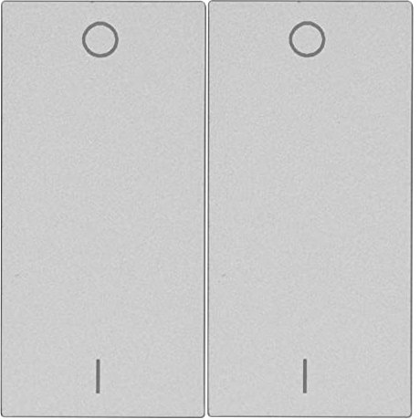OPUS® 55 Serienwippe für OPUS Bridge und Wandsender-Modul Ausführung mit I/0, Farbe alu-Silber-seidenglanz
