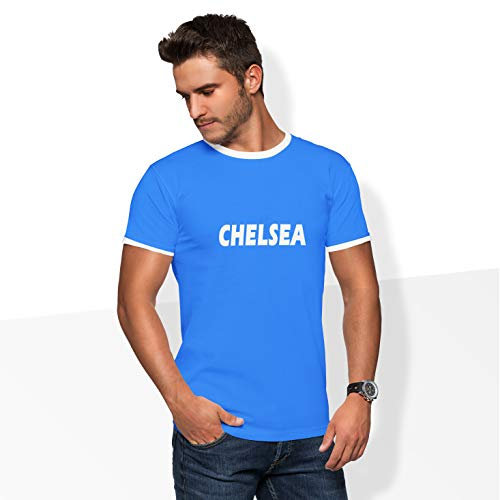 World of Football Ringer T-Shirt Chelsea blau - XL