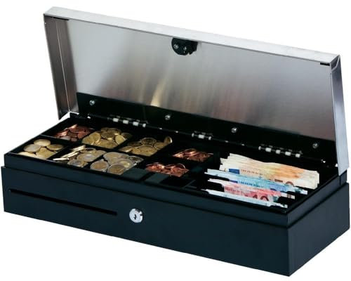 Metapace K-3 Kassenschublade Schwarz Kompakt-Format, Klappdeckel