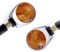 ZEMEX LENKERBLINKER SET CHROM OCHSENAUGEN BLINKER CHOPPER TÜV UNIVERSELL VERWENDBAR
