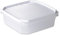 Tatay Fiambrera de Alimentos, Hermética, 1.3L de Capacidad, Tapa Flexible a Presión, Libre de BPA, Apto Microondas y Lavavajillas, Color Blanco, Medidas: 18,5 x 18,5 x 6,1 cm