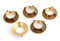 Sourcingmap a13073100ux0092 Gold Tone Brass 1/2PT Threaded Household Water Tap Faucet Nuts Brass (Pack of 5)