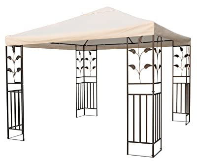 Spetebo - Lona de poliéster impermeable con revestimiento de PVC para carpa - Dimensiones: 3 x 3 m - Gramaje del poliéster: 270 gr/m², beige