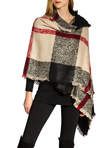 Caspar SC418 Damen XXL Schal, Farbe:beige