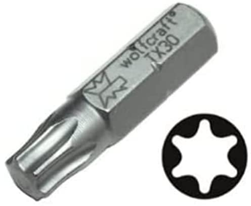 wolfcraft Bit-Set, TORX® (T 10-40), 7-tlg. I 2447000 I 7 Solid-Bits in verschiedenen Größen
