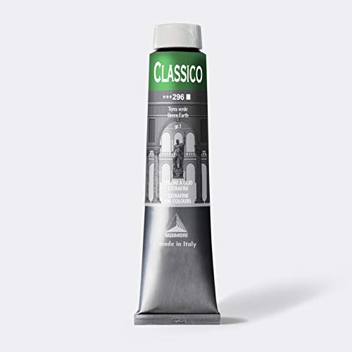 Maimeri Oil Paint, Classico Green Earth 296, 6.8 fl oz (200 ml)