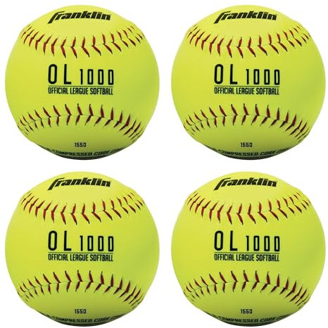 Franklin Sports MLB Practice Softballs, Unisex-Erwachsene, gelb, 12-Inch
