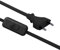 Electraline 70527 Cordon avec Interrupteur et Prise européenne, Longueur 1,5 m, Blanc