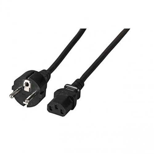 EFB-Elektronik Netzleitung Schutzkontakt 180° - C13 180°, Schwarz, 2,0 m, 3 x 0,75 mm², EK508SW.2