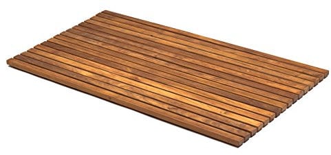 asinox TEK4H8120 Duschmatte aus Teakholz, rollbar, 66 X 106 cm