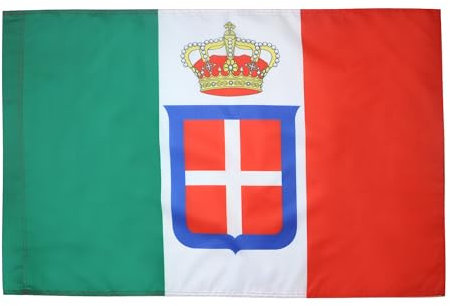 AZ FLAG Bandera del Reino DE Italia Corona 90x60cm para Palo - Bandera Italiana Real 60 x 90 cm