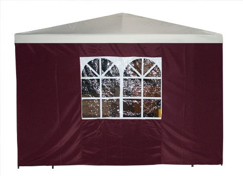 DEGAMO Seitenteil für Pavillon 3x3 Meter mit Fenster, Bordeaux