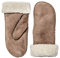 Hestra Lederhandschuhe für Damen: dünner Winterhandschuh aus Schaffell mit Fellmanschette