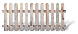Preiswerte Gartenzaun/Vorgartenzaun Elemente im Maß 180 x 80 cm (Breite x Höhe) aus Kiefer/Fichte Holz, druckimprägniert Günstig & Gut