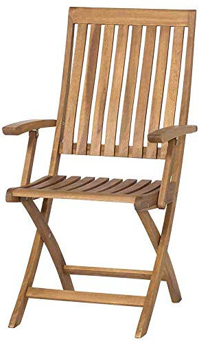 Siena Garden 120507 Klappstuhl mit Armlehnen Paleros Akazienholz FSC® 100% Beschläge aus galvanisiertem Stahl