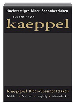 Kaeppel Biber Spannbettlaken 90 x 200 cm - 100 x 200 cm / Anthrazit