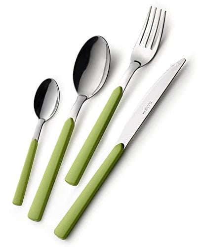 Set posate fast in acciaio inox, 24 pezzi Bianco