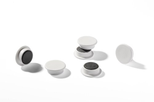 Durable Magnete (21 mm, 210p) 6 Stück weiß, für Pinnwand, Kühlschrank & Co., 470202