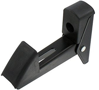 Parada de obturador automático para atornillar, negro, para persianas de 12 a 50 mm, con tope amortiguador, protección total contra la corrosión, cuerpo de policarbonato y componentes metálicos de