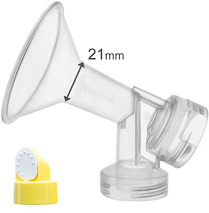 Maymom Breast Shield w/Valve and Membrane for Medela Breast Pumps (21 mm, Small, 1-Piece)
