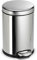 simplehuman CW1851CB 4,5 Liter, runder Treteimer, kleiner Mülleimer Bad Badezimmer Büro Schlafzimmer, polierter Stahl, 10 Jahre Garantie