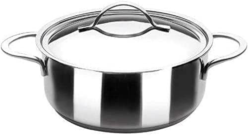 IBILI - Casserole avec couvercle Noah, 26 cm, Acier inoxydable 18/10, Compatible avec l’induction, Argent