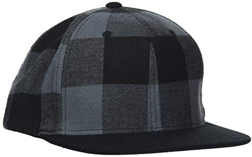 Flexfit Unisex 6089RC-Checked Flanell Snapback Kappe, blk/cha, one Size
