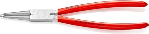 Knipex Pinza per Anelli di Sicurezza per Anelli di Sicurezza Interni a Fori Cromata, Rivestiti in Resina Sintetica 225 Mm 44 13 J3
