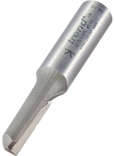 Trend Single Flute Router Cutter, 1/2 Inch Shank, 9.5mm x 25mm TCT | Ideal For Clean, Fast Routing With 9.5mm Cut Diameter, 25mm Cut Length And 1/2 Inch Shank, 2/7X1/2TC