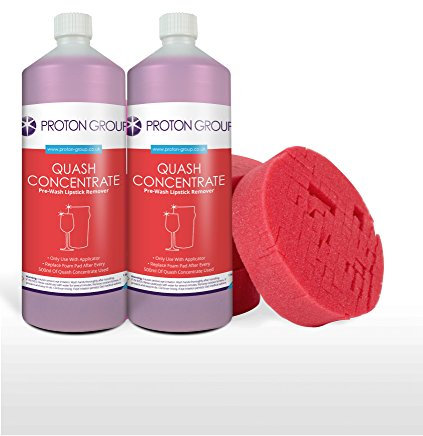 2X Quash Lipstick Remover 1L 4 Sponges Refill Pack Cleaner Detergent Descaler