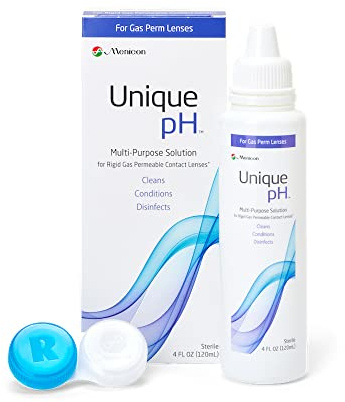 Menicon Unique pH Multi-Purpose Contact Lens Solution With Lens Case (4 Fluid Ounces)