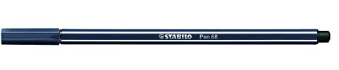 Stabilo Pen 68, 1 Piece of Felt tip, Middle tip Grey Grey