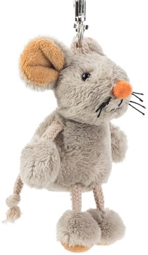 Schaffer 3107 Plüsch Schlüsselanhänger Maus Eddi Grau