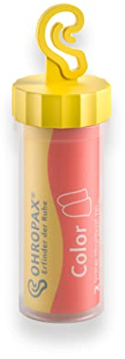 Ohropax Color 2er Reisegröße - Ein Paar Ohrstöpsel Im Handlichen Röhrchen - Perfekt Zum Mitnehmen 1er Pack