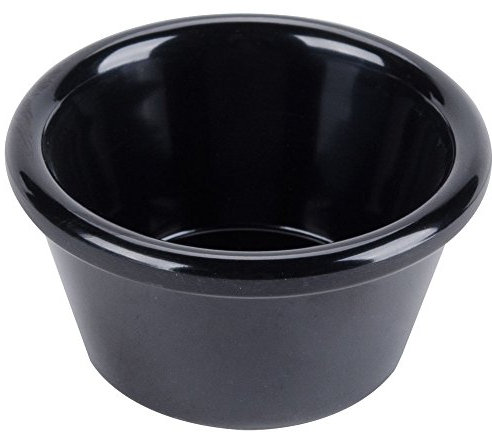 Black 2 oz. Smooth Plastic Ramekin 12/Pack by Winco