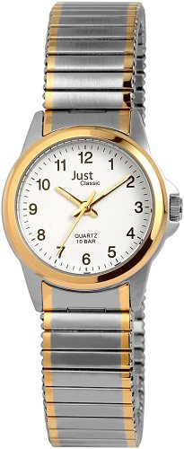 Just Damen - Armbanduhr Edelstahl Zugband Comfort Fit Analog Quarz JU10103