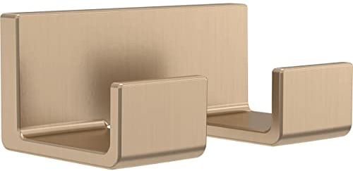 Delta Double Towel Hook for Bathroom or Kitchen| Champagne Bronze | Vero Accessories