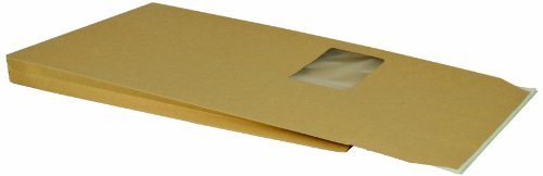 Faltentasche mit Klotzboden C4 (324x229x20mm) haftklebend mit Fenster braun 150g 200 Stück | haftklebend mit Klotzboden - 200 Stück - Ideal für den sicheren und geschützten Versand von Dokumenten