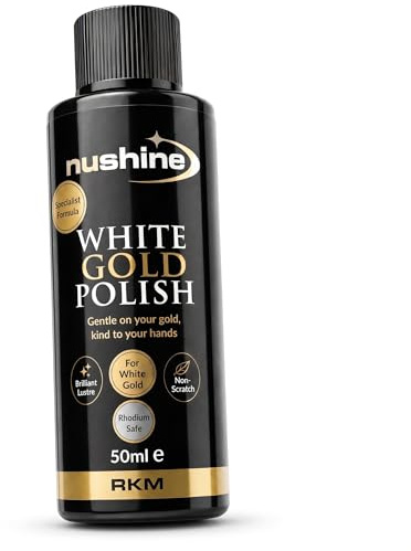 Nushine White Gold Polish & Cleaner | Platinum & Rhodium Safe Formula | Restores white gold shine, Platinum & rhodium safe, Non-scratch, Water based, Biodegradable, UK made