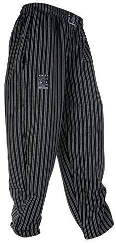 millionen-olly BODYBUILDING HOSE + GYM + SPORTHOSE + PUMPERHOSE + GRAU + S M L XL XXL XXXL XXXXL XXXXXL, Schwarz-grau, Gestreift, 3XL