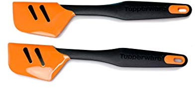 TUPPERWARE Spatule silicone E09 orange noir (2) 8688