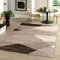 VIMODA Moderner Teppich Geometrisches Muster Meliert in Braun Beige, Maße:80x150 cm