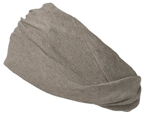 CHARM Bio Baumwolle Stirnband Damen - Yoga Haar Band Headband Made In Japan Braun