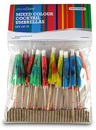 Cocktail Umbrellas - Set of 50 - multiple colors, Cocktail Accessoires
