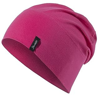 Sterntaler OCS Beanie uni - Lässige Slouch Beanie Mütze aus Singlejersey (Bio) - weiche Mädchen Kopfbedeckung, variabel tragbar - Baby und Kinder Übergangsmütze, magenta,, Größe 53