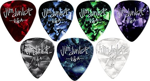 Jim Dunlop 483P12HV Guitar Picks, Green Pearl