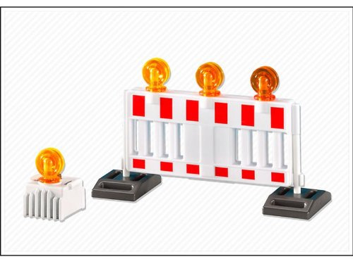 PLAYMOBIL 7453 Absperrbake mit Warnlampe