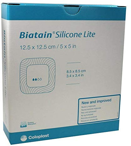 BIATAIN Silicone Lite Schaumverband 12,5x12,5 cm 10 St