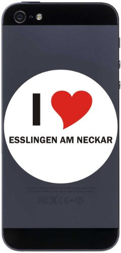 I Love Aufkleber 7 cm mit Stadtname ESSLINGEN AM NECKAR - Decal - Sticker - Handy - Handyskin - Handyaufkleber - Telefonaufkleber - JDM - Die Cut - OEM