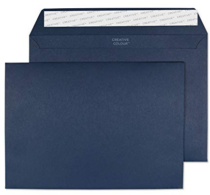 Blake Creative Colour - Coloured Blue C5 Envelopes (162 x 229 mm) - Pack of 500 - FSC Certified - 120GSM - Peel and Seal Navy Envelope - Invitation Envelopes/Card Making Supplies (320)